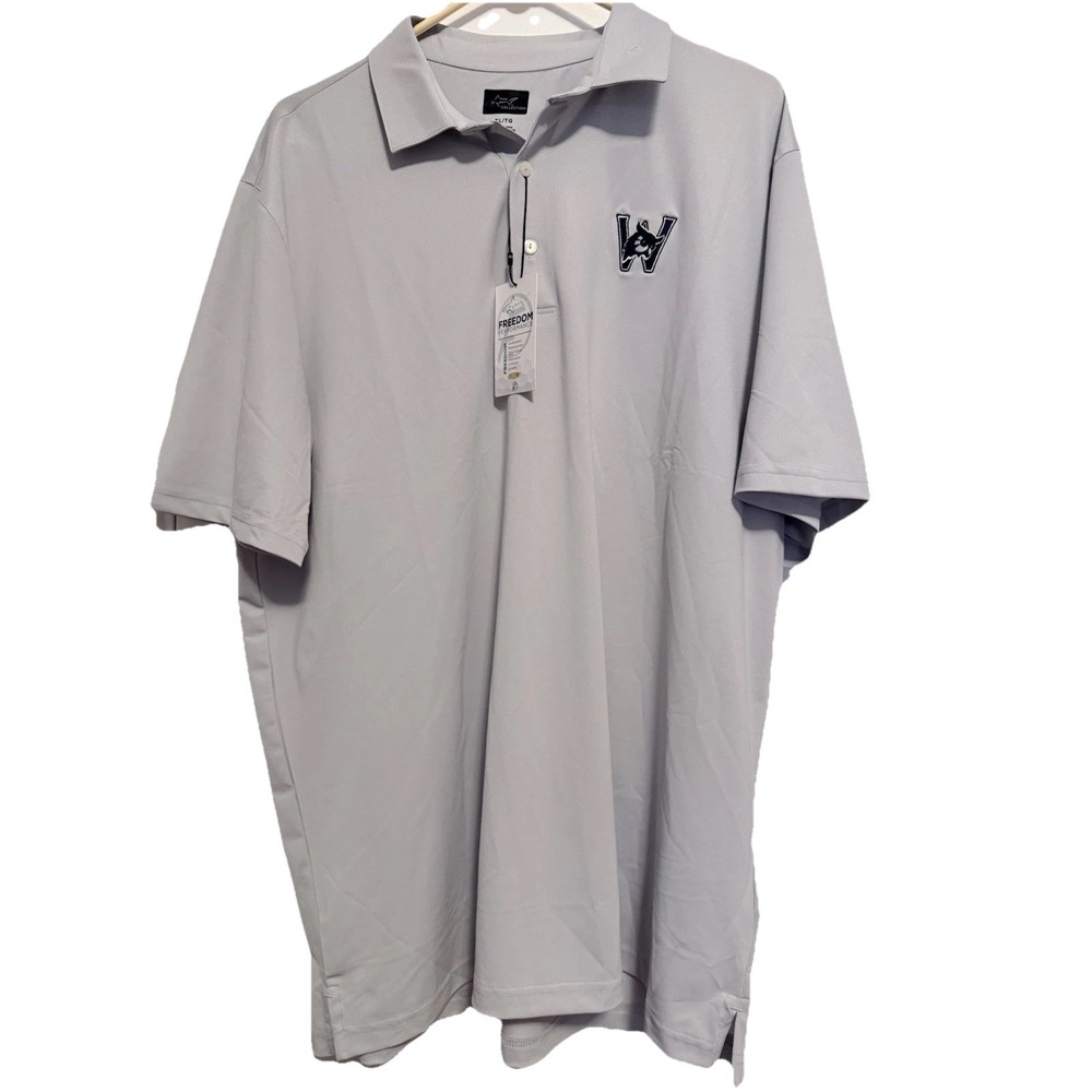 NWT Men's Greg Norman Freedom Performance Gray Polo‎ XL